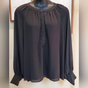Eloquii Sheer Long Sleeve Blouse Top 24